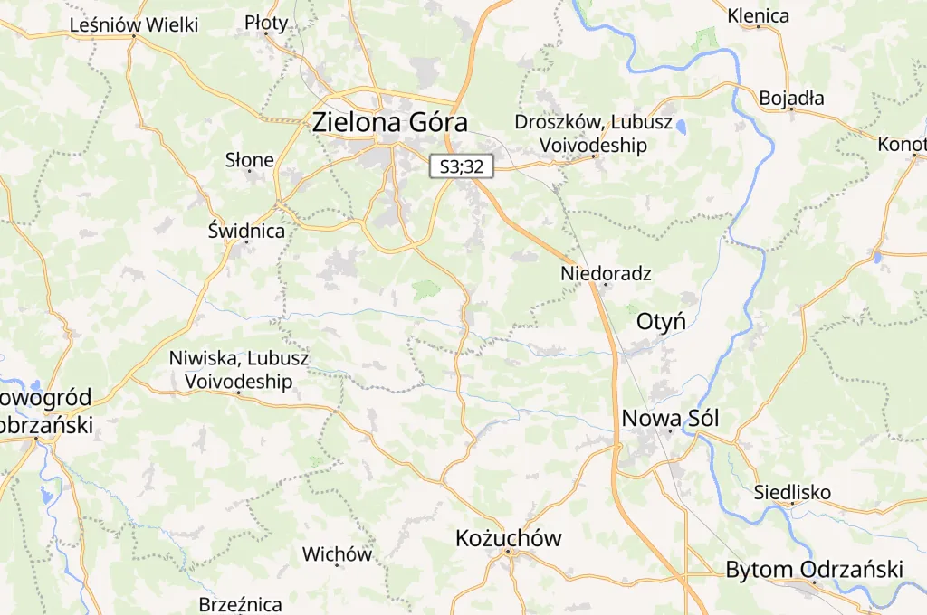 Zatonie Area Map