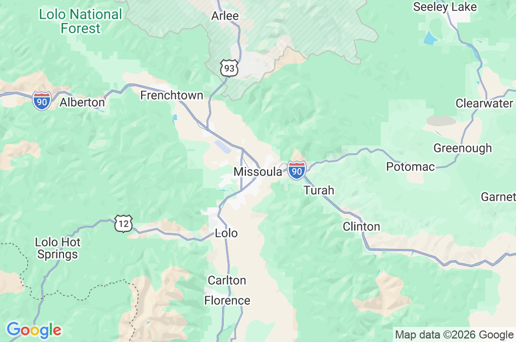 Missoula Area Map Missoula Area Map