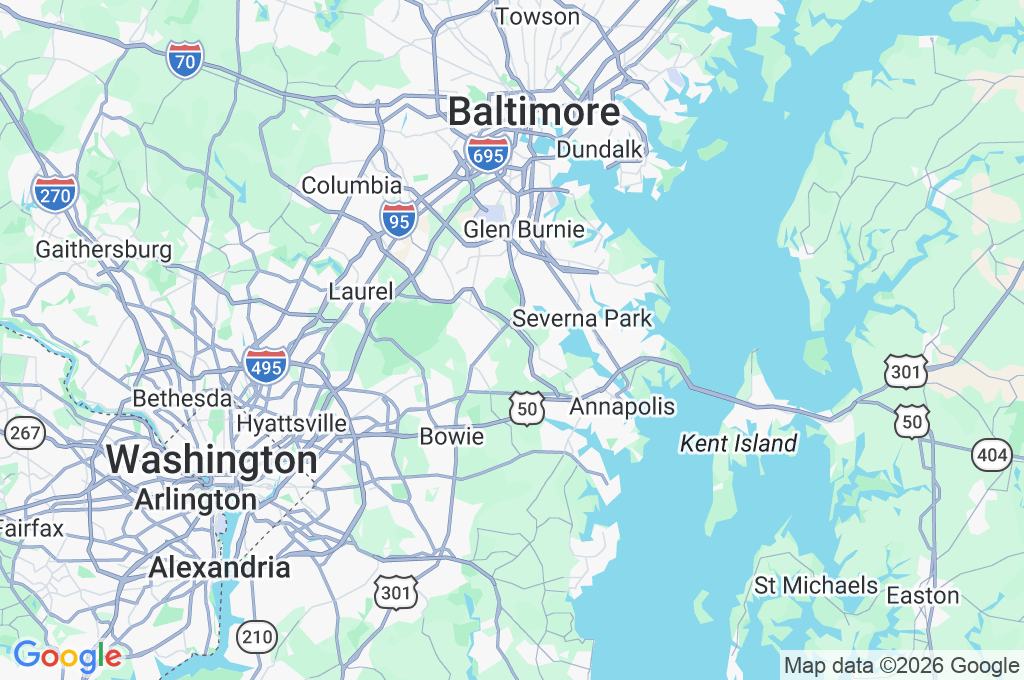 Maryland Area Map