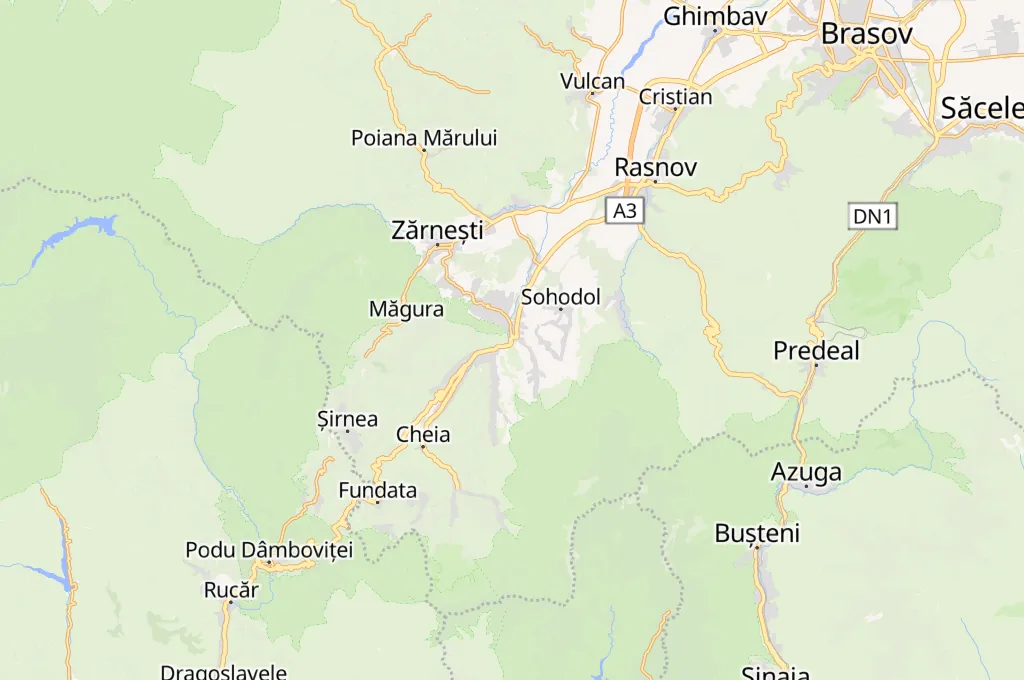Bran Castle Area Map Bran Castle Area Map