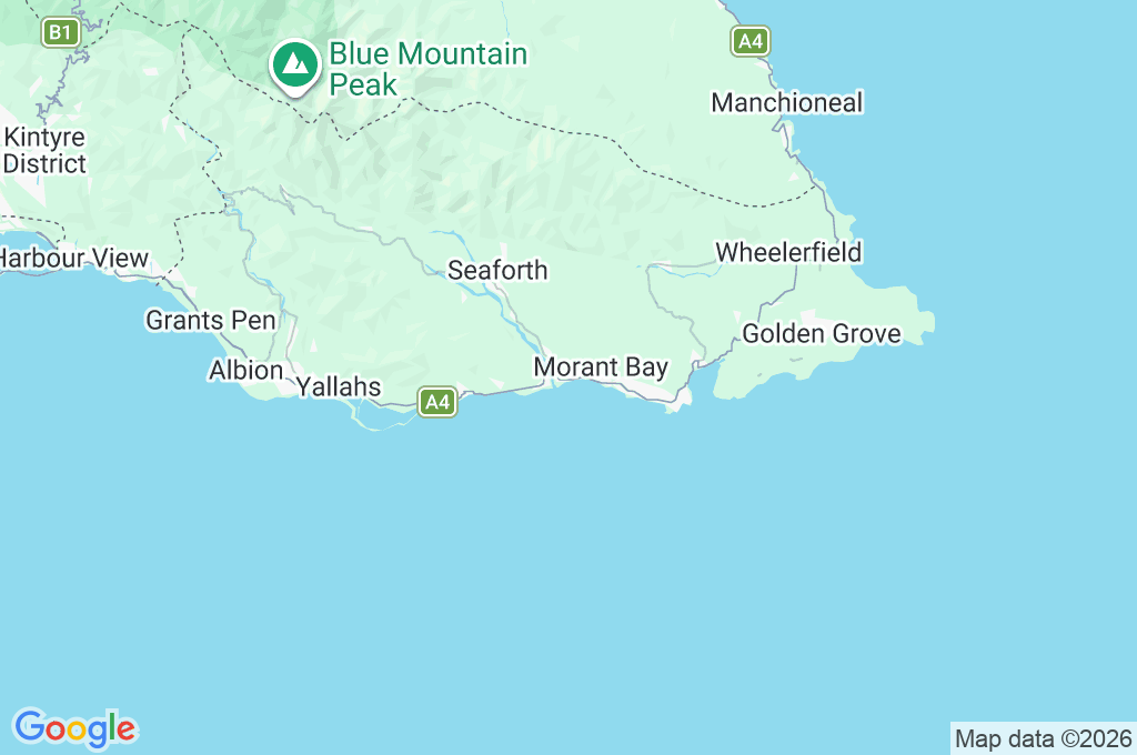 Morant Bay Market Place Area Map Morant Bay Market Place Area Map