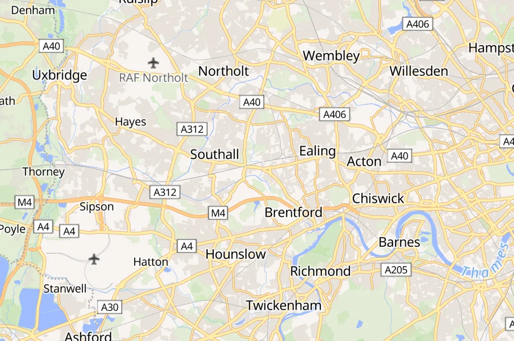Ealing Hospital Area Map