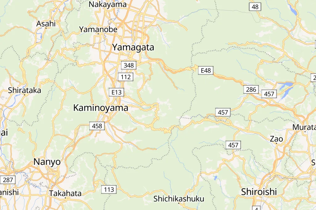 Zao Onsen Area Map Zao Onsen Area Map