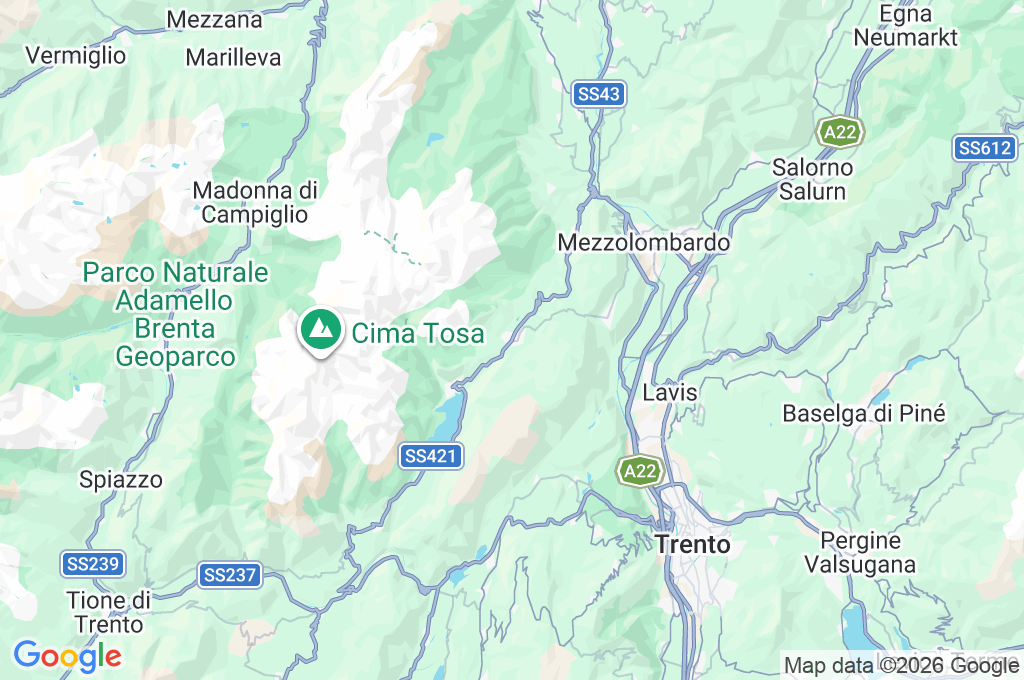 Andalo Area Map Andalo Area Map