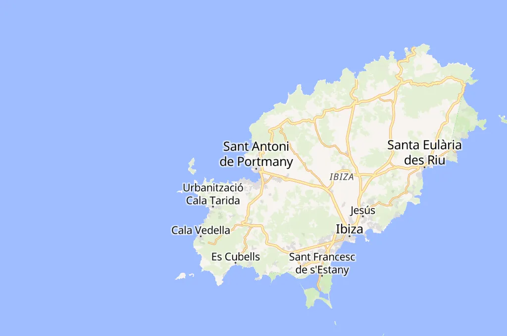 Sant Antoni de Portmany Area Map Sant Antoni de Portmany Area Map