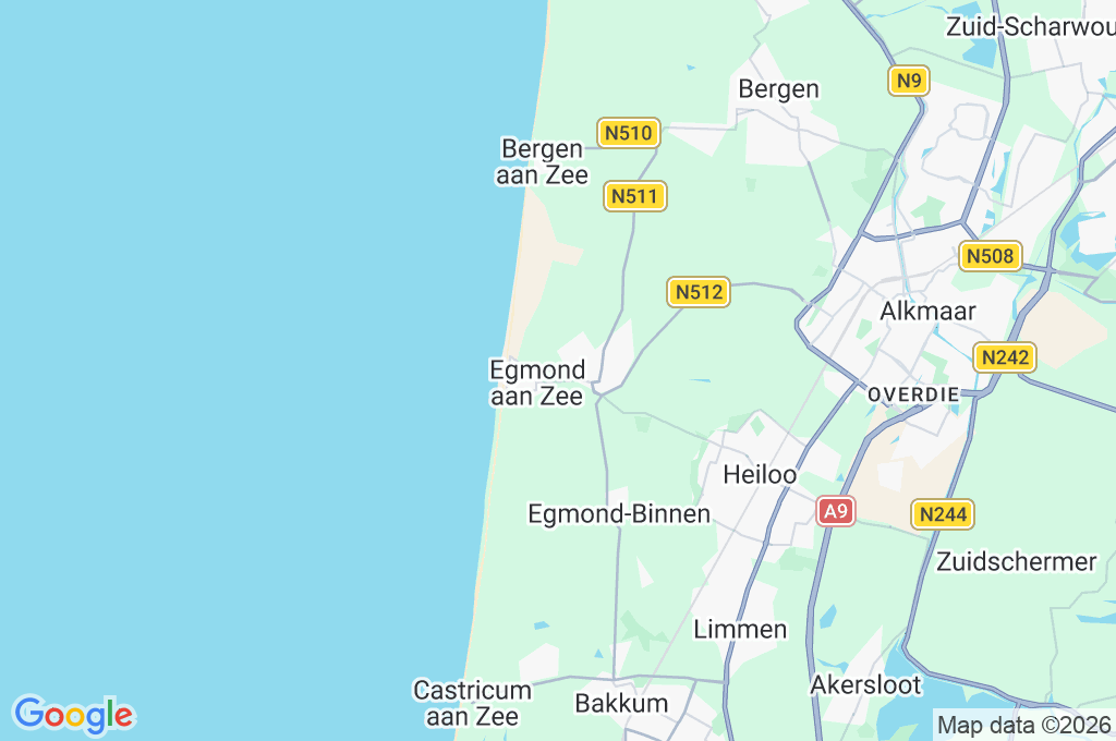 Egmond aan Zee Area Map Egmond aan Zee Area Map