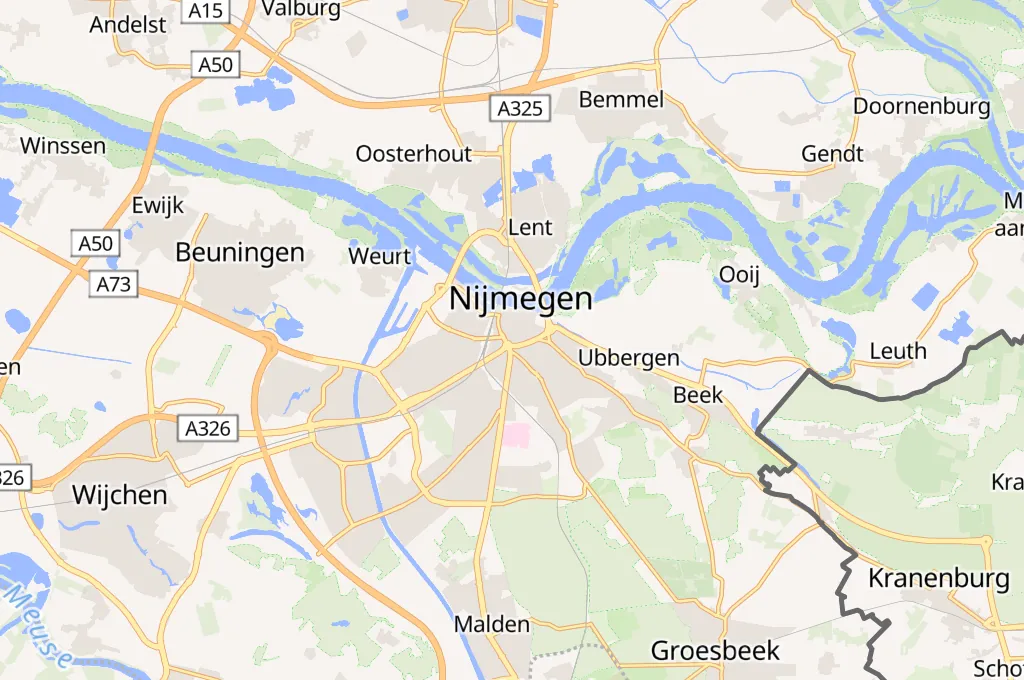 Nijmegen Area Map