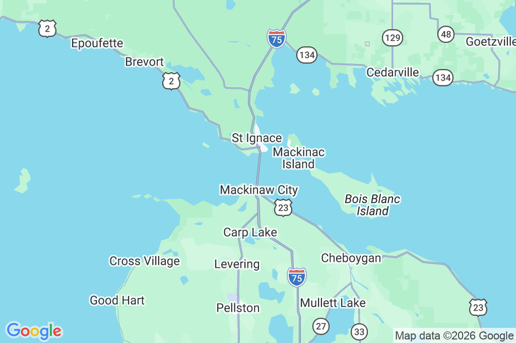 Mackinac Bridge Area Map Mackinac Bridge Area Map