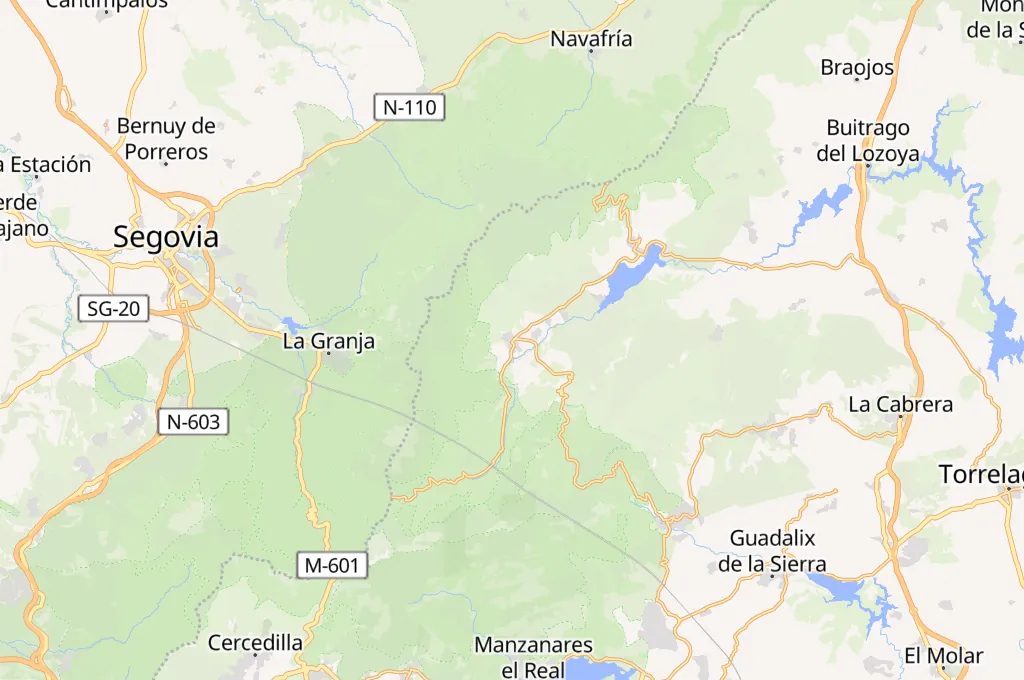Sierra de Guadarrama National Park Area Map
