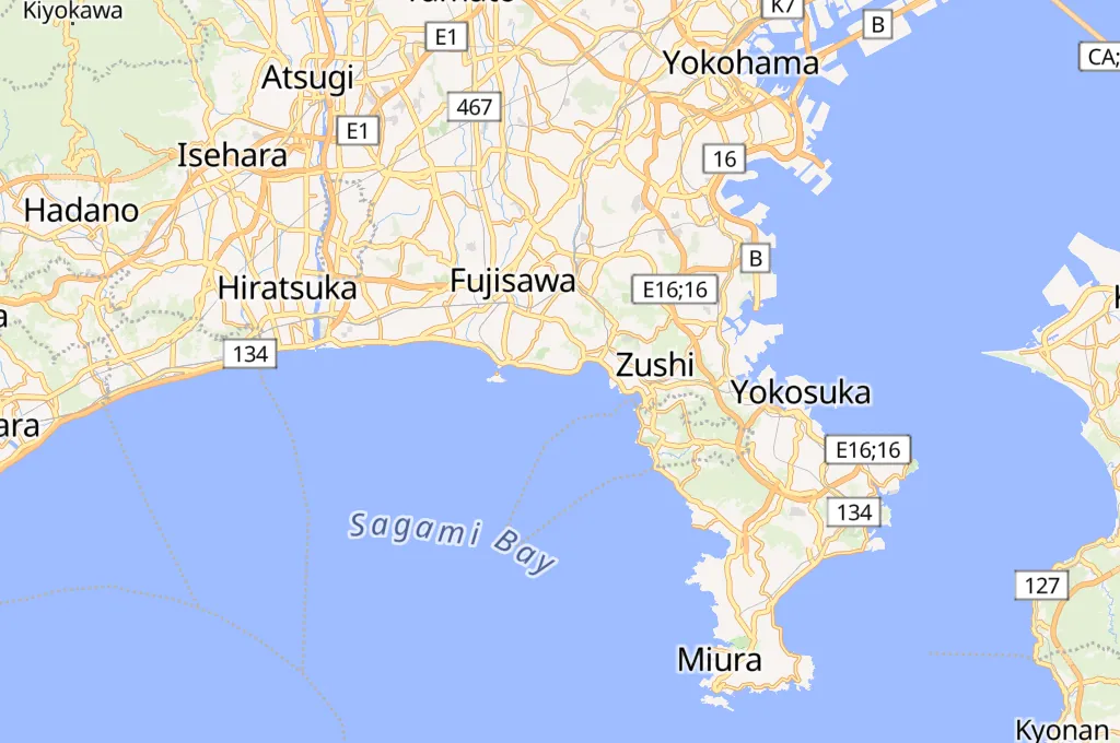 Inamuragasaki Coast Area Map Inamuragasaki Coast Area Map
