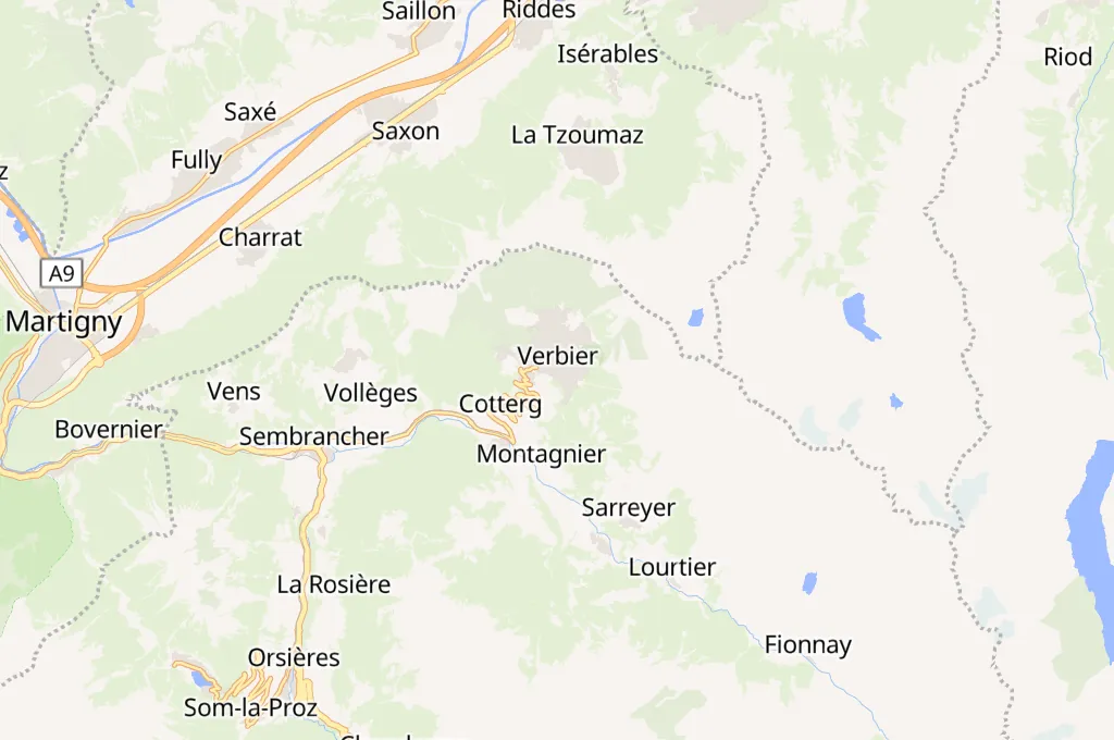 Verbier Area Map
