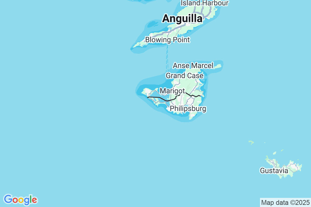 Maho Beach Area Map