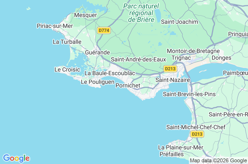 La Baule Bay Area Map La Baule Bay Area Map