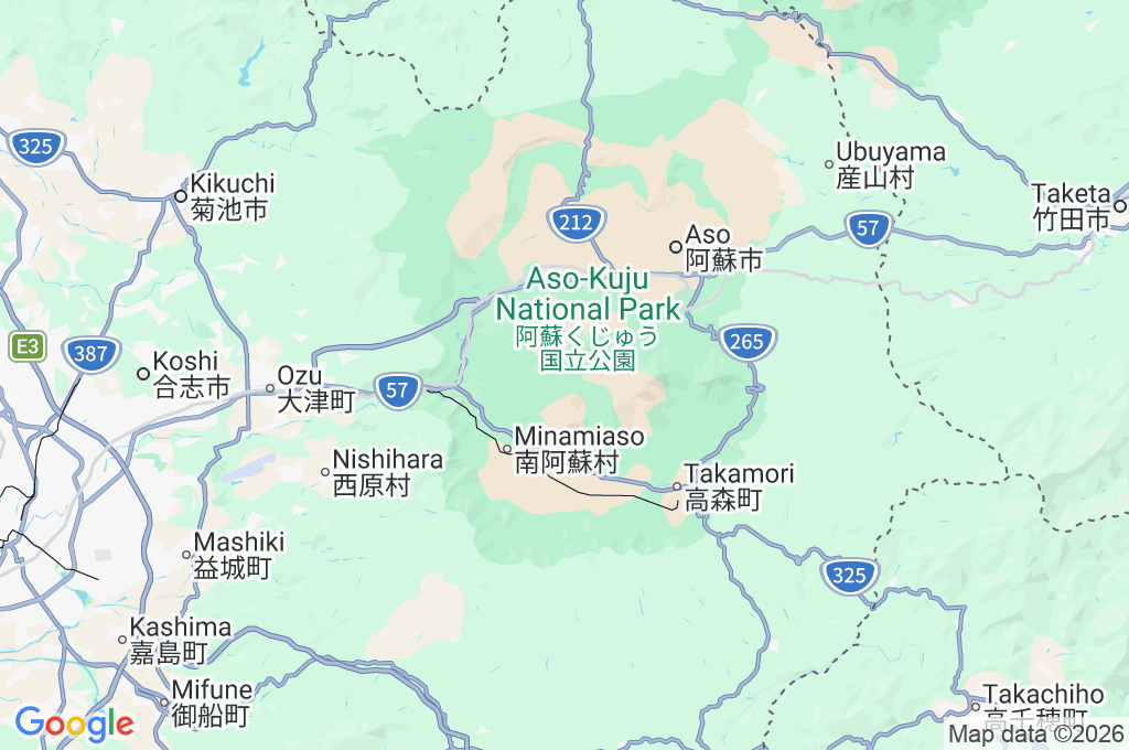 Aso Volcano Museum Area Map