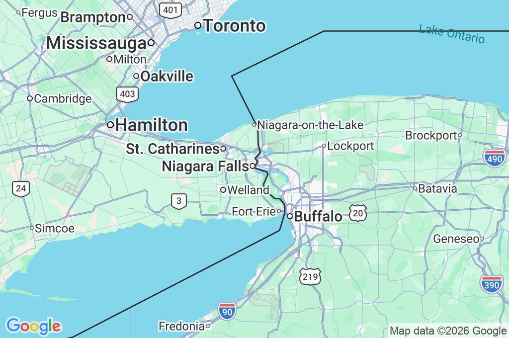 Horseshoe Falls Area Map