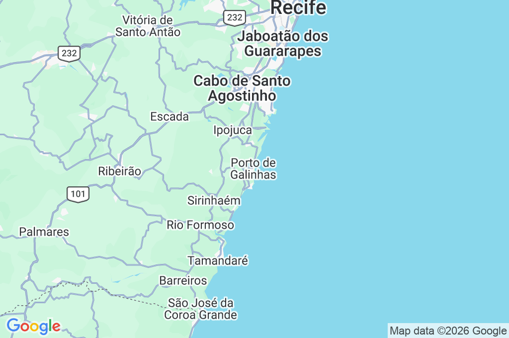Porto de Galinhas Area Map