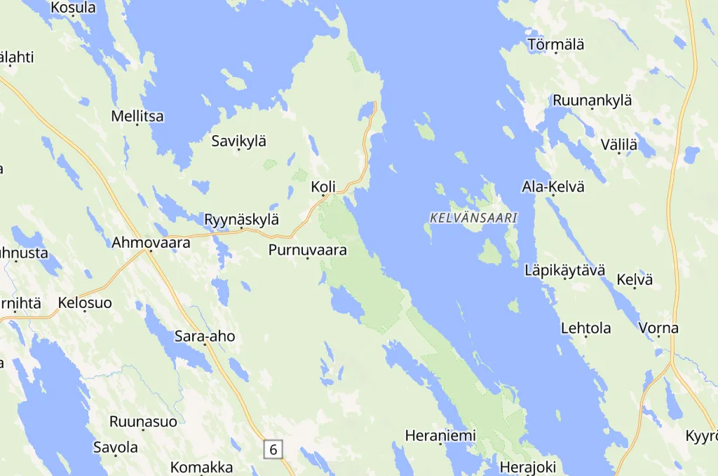 Ukko-Koli Area Map Ukko-Koli Area Map