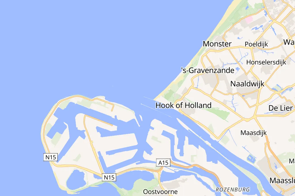 Noorderpier, Hoek van Holland Area Map Noorderpier, Hoek van Holland Area Map