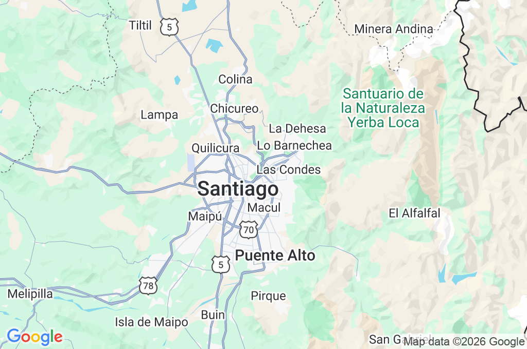 Tobalaba Avenue and Providencia Avenue Area Map Tobalaba Avenue and Providencia Avenue Area Map