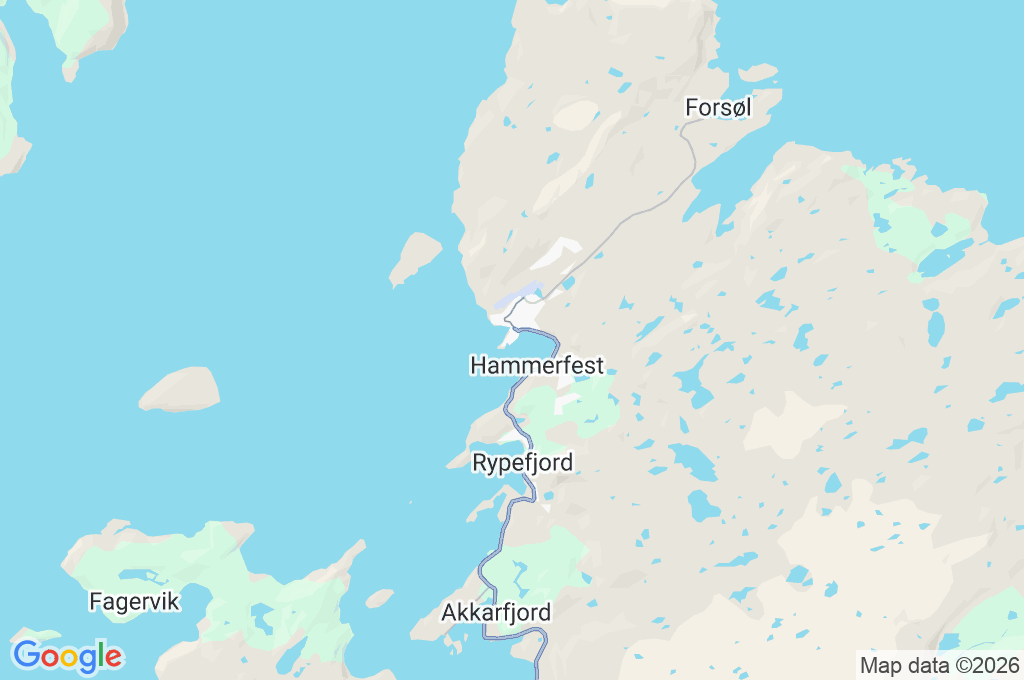Hammerfest Area Map Hammerfest Area Map
