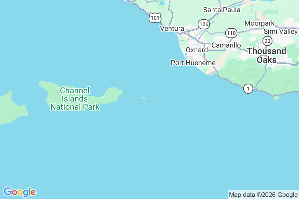 Anacapa Island Area Map