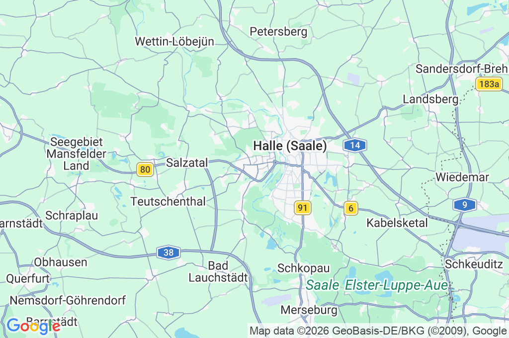 Halle-Neustadt Area Map Halle-Neustadt Area Map