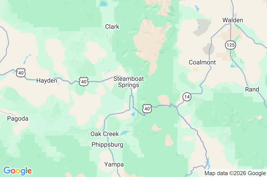 Steamboat Springs Area Map