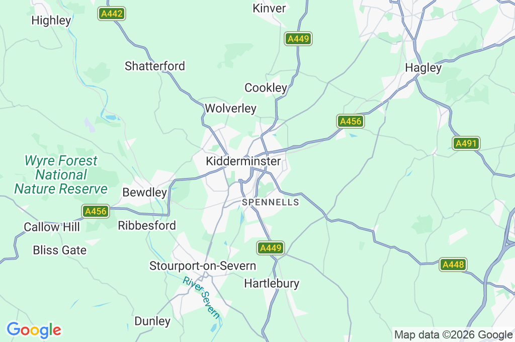 Kidderminster Railway Station Area Map Kidderminster Railway Station Area Map