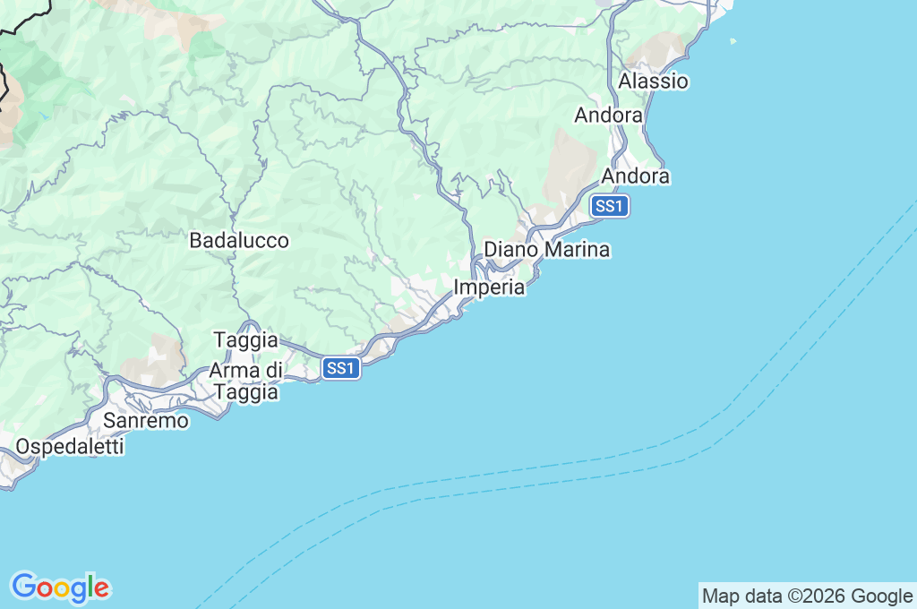 Imperia Area Map Imperia Area Map