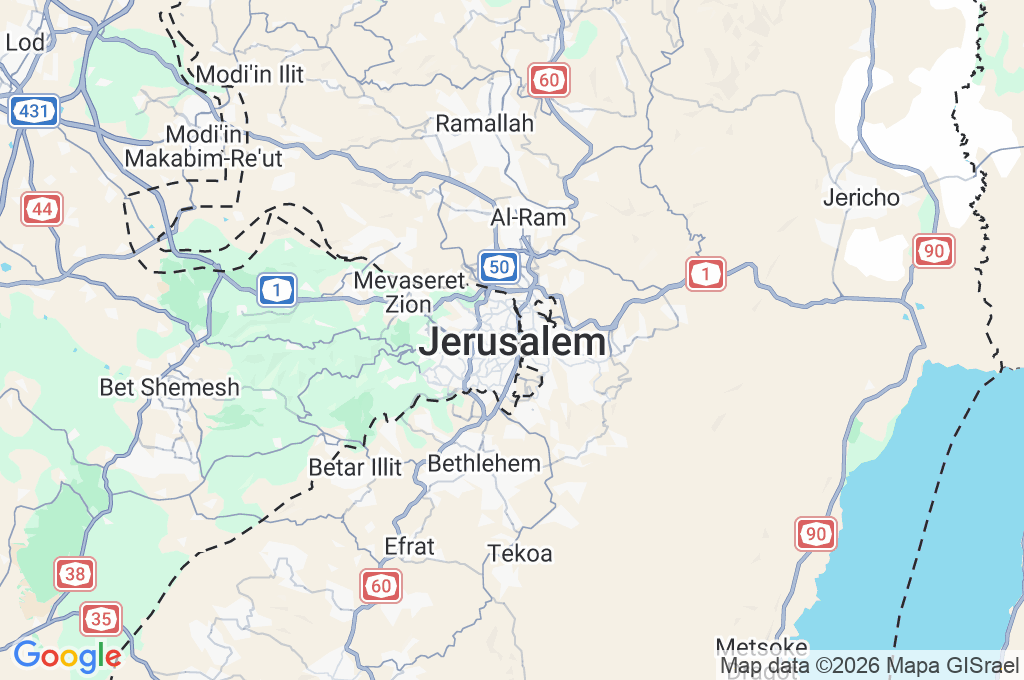 Jerusalem Area Map