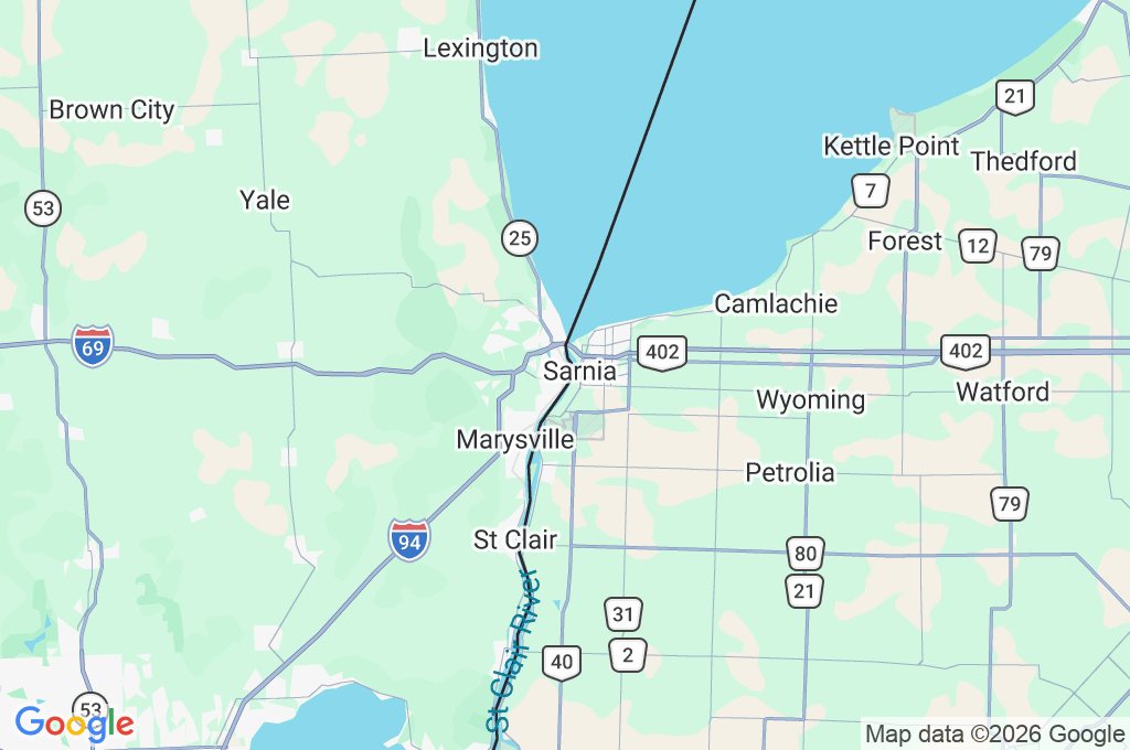 Port Huron Area Map