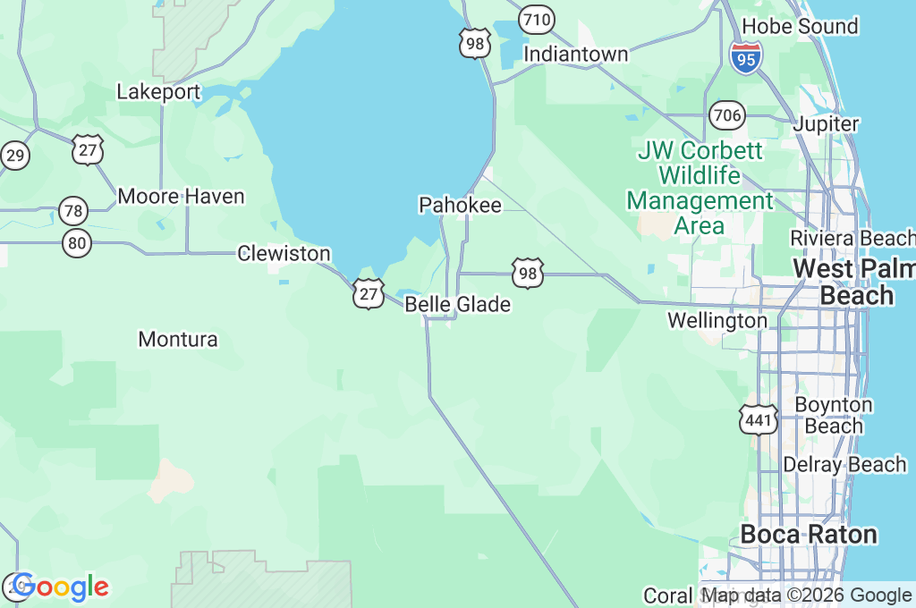Everglades Agricultural Area Area Map