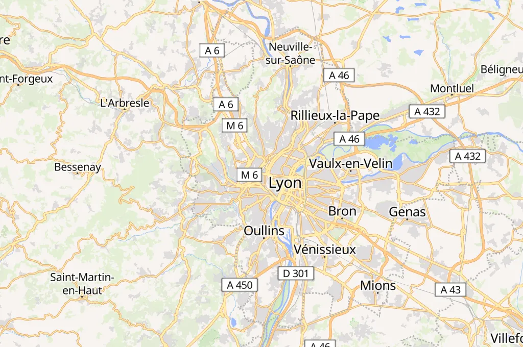 Porte de Vaise Area Map Porte de Vaise Area Map