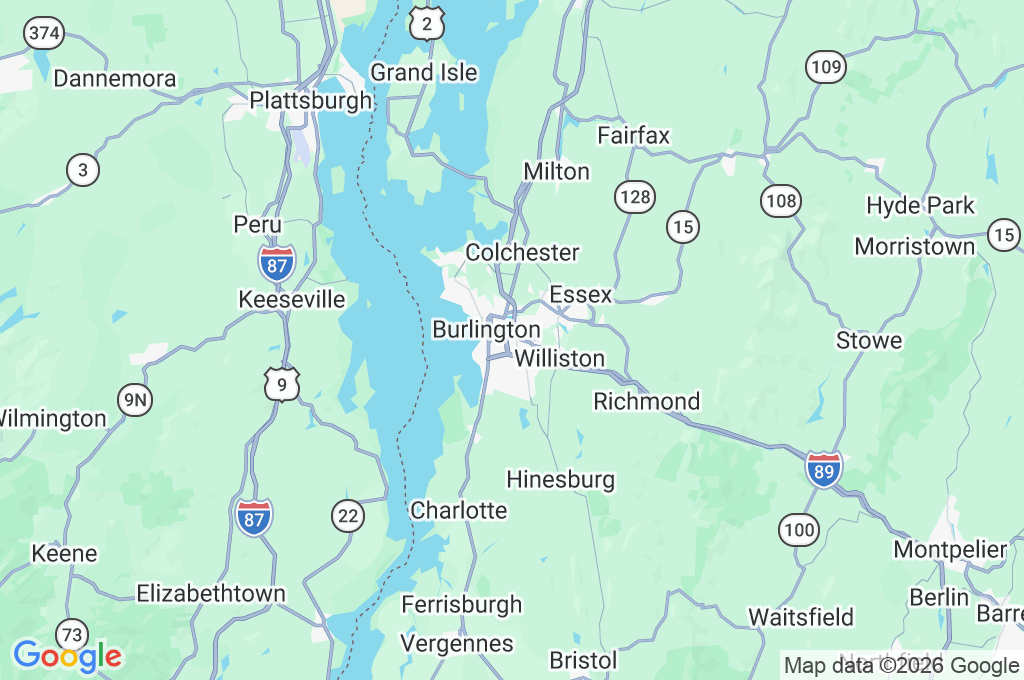 South Burlington Area Map South Burlington Area Map