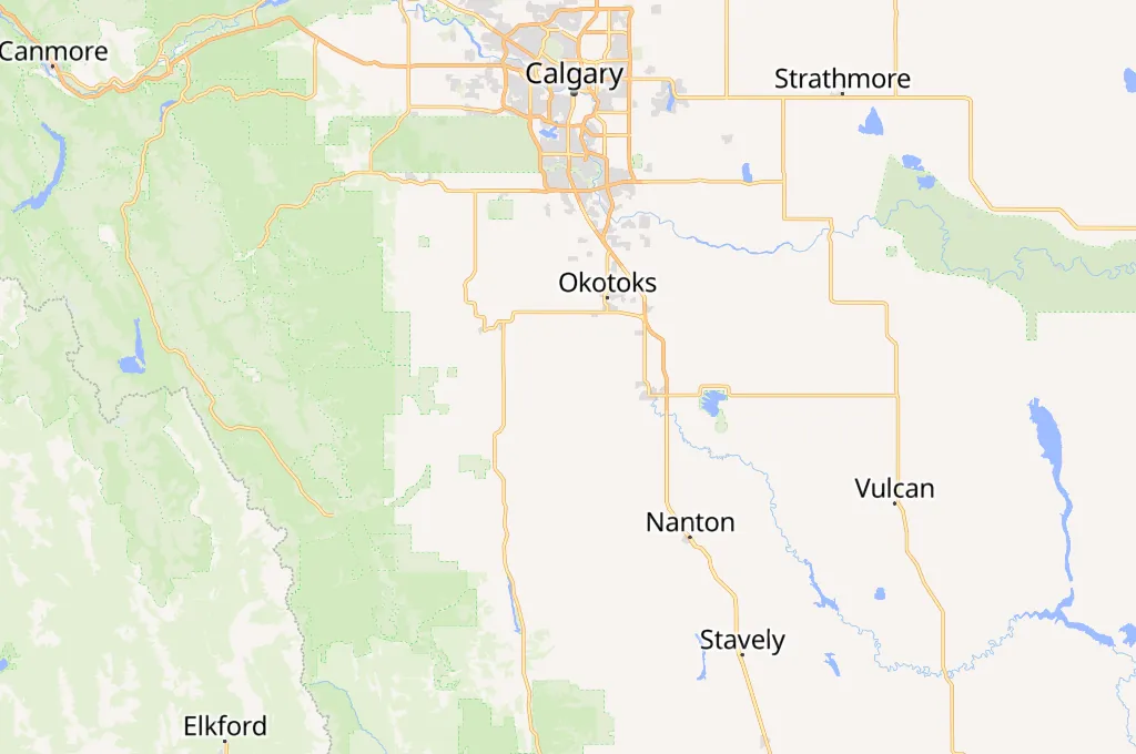 Foothills County Area Map Foothills County Area Map