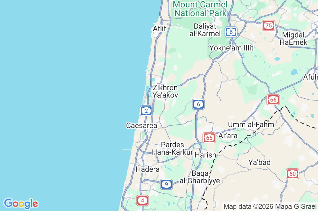 Ramat Hanadiv Area Map Ramat Hanadiv Area Map