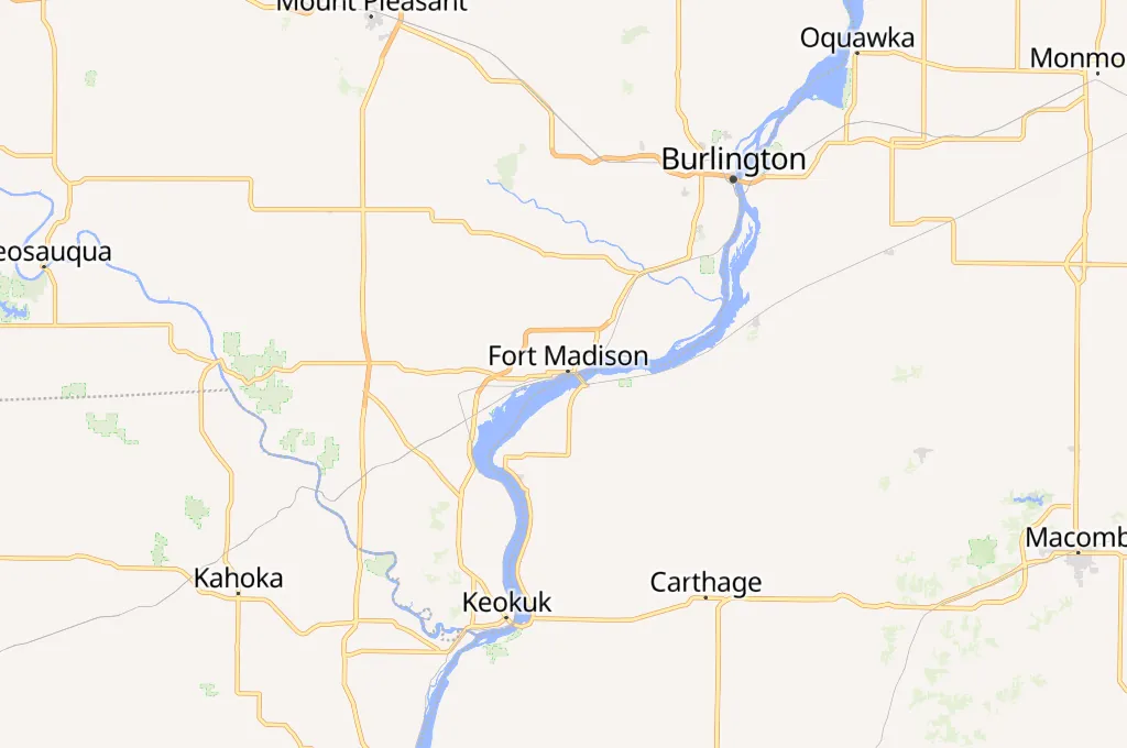 Fort Madison Area Map