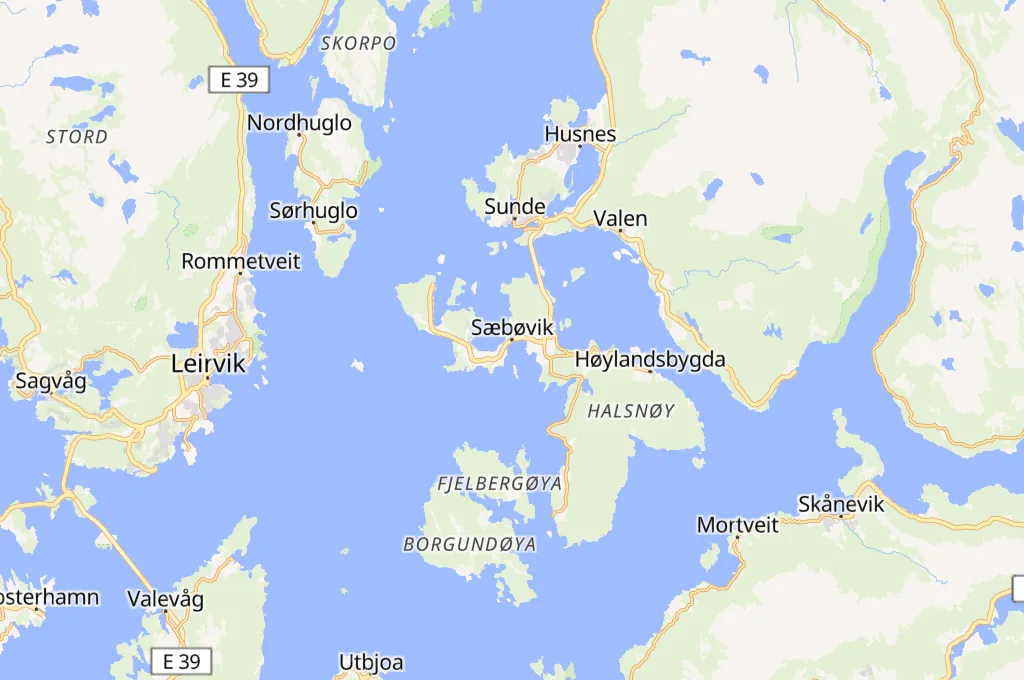 Sæbøvik Area Map
