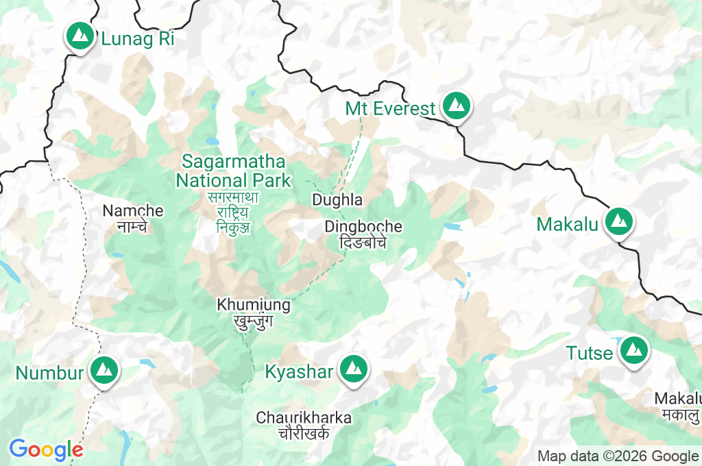 Pheriche Area Map Pheriche Area Map