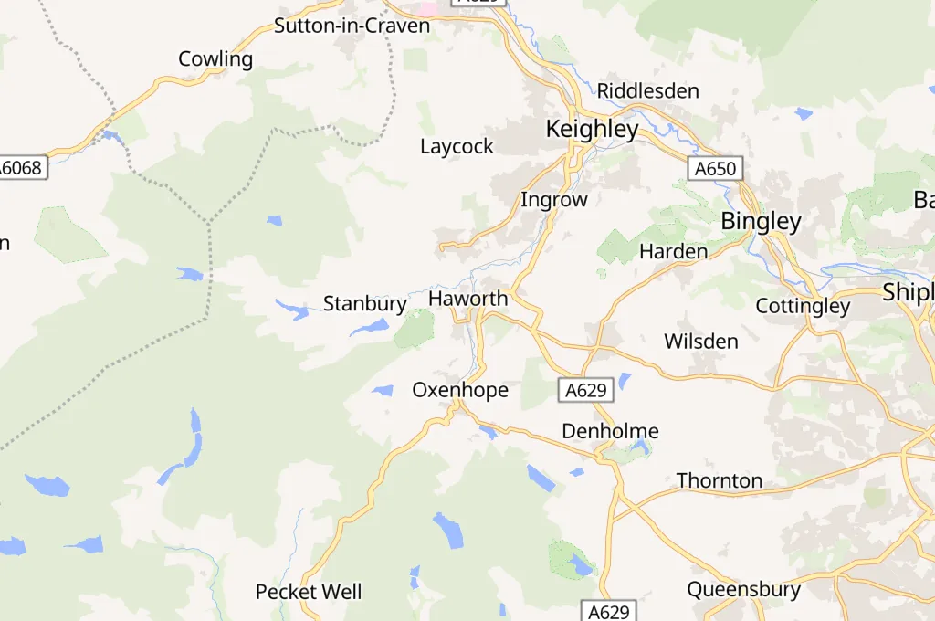 Haworth Railway Station Area Map Haworth Railway Station Area Map