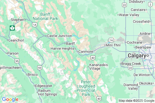 Map of Canmore