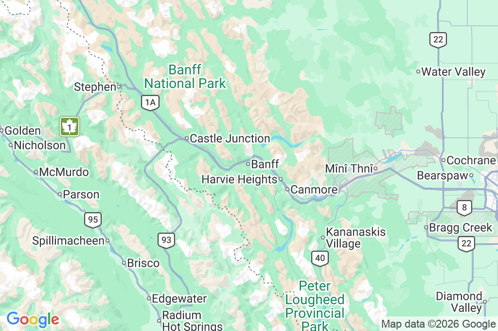 Banff Centre for Arts and Creativity Area Map