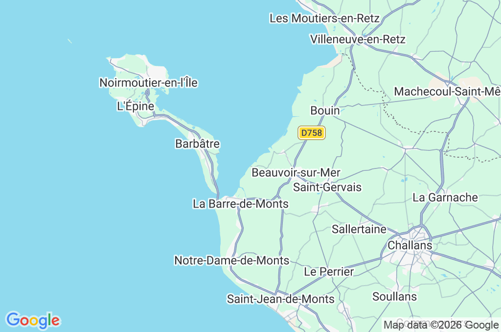 Passage du Gois Area Map