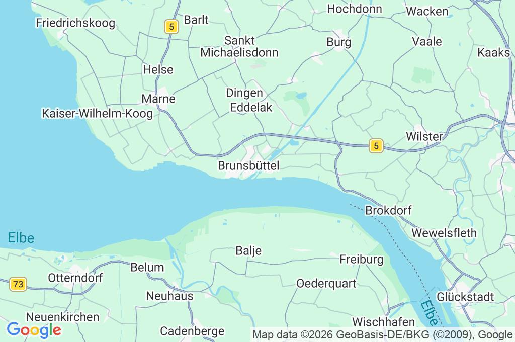Brunsbüttel Area Map