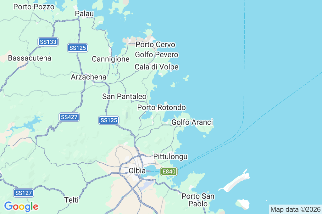 Porto Rotondo Area Map Porto Rotondo Area Map