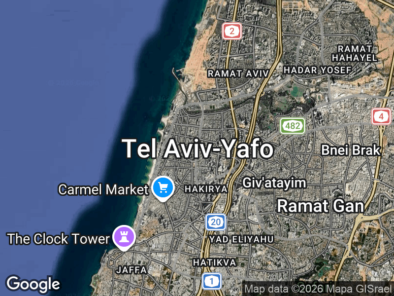 Tel Aviv-Yafo Area Map