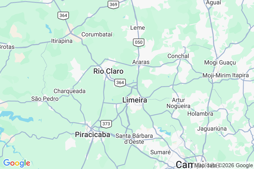 Cordeirópolis Area Map Cordeirópolis Area Map
