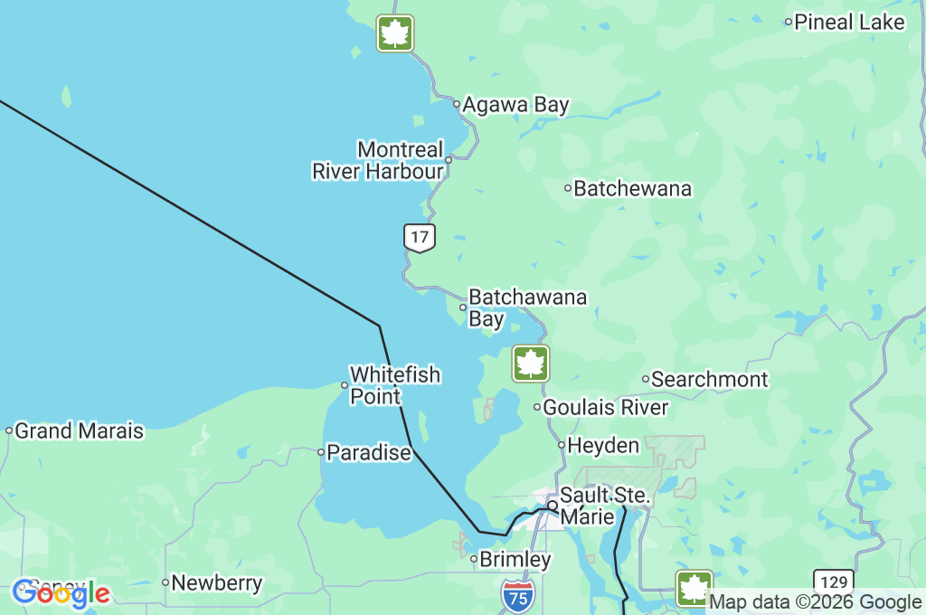 Batchawana Bay Area Map