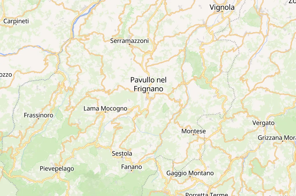 Pavullo nel Frignano Area Map