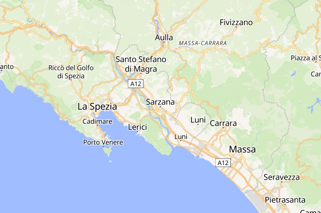 Sarzana Area Map